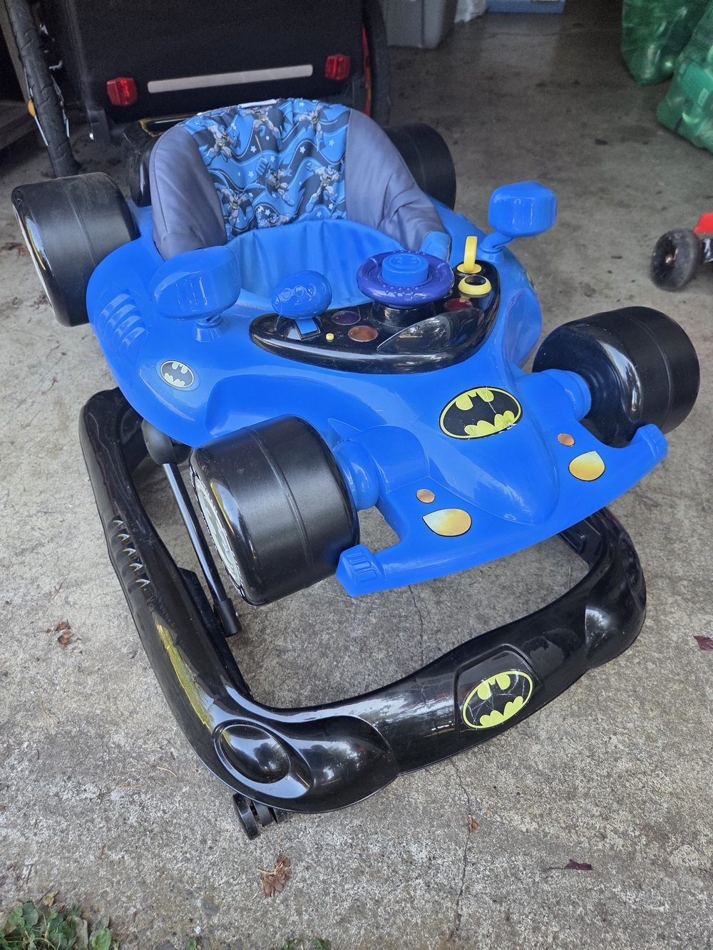 Batman Blue and Black Ride-On Walker with Steering Console